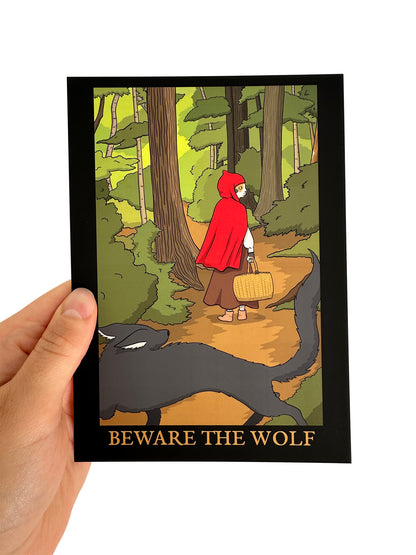 Oracle Fairy Tail 5x7 Lux Postcard Beware the Wolf