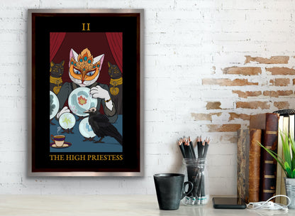 Feline Tarot The High Priestess 8x12 Print